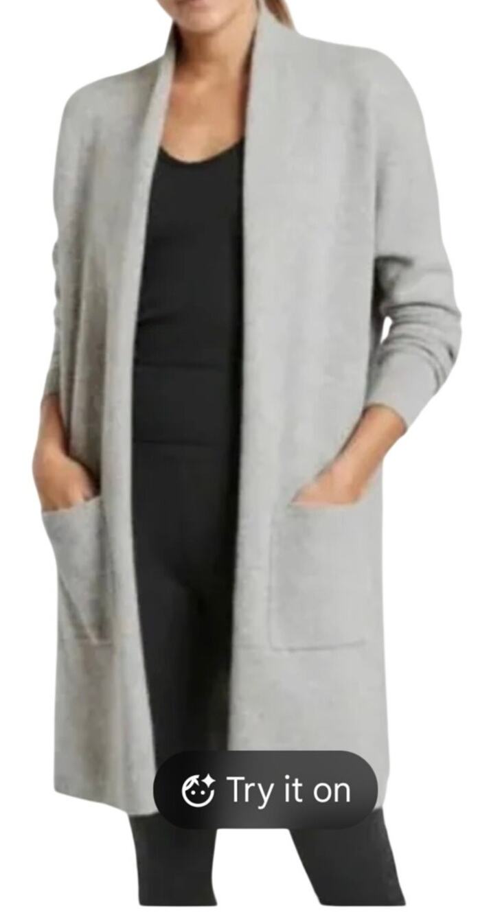 Athleta Alpine Spirit Wool & Cashmere Wrap Cardigan Size Medium